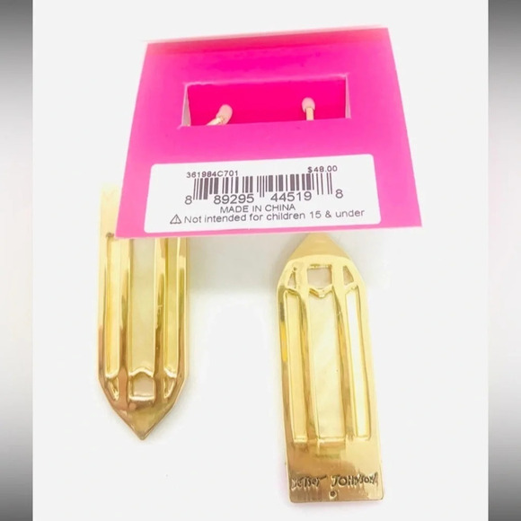 BETSEY JOHNSON Back to School Oversize Acrylic Pencil Mismatch Earrings NEW NWT - Picture 5 of 6